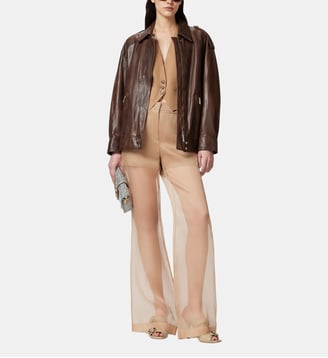 Gilet court dos nu - Pinko - Marron