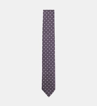 Cravate en soie mélangée à motif jacquard tissé - BOSS - Multicolore