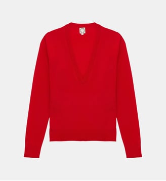 Pull Angelica en laine mérinos - Ines de la Fressange Paris - Rouge
