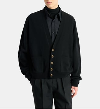 Cardigan en éco-cachemire - Balmain - Noir