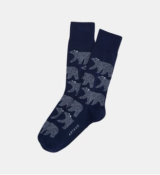 Chaussettes en coton - Nuit polaire - Arthur - Marine