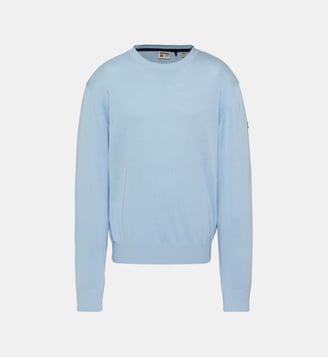 Pull léger col rond - Schott - Bleu clair