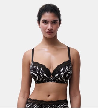 Soutien-gorge emboîtant en dentelle - Chantelle Pulp - White dot