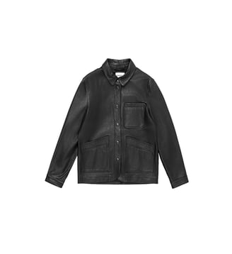 Veste col chemise uni FAULINE - La Petite Etoile - Noir