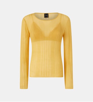 Pull semi-transparent côtelé - Pinko - Multicolore