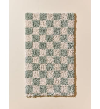 Tapis damier - Cyrillus - Céladon clair