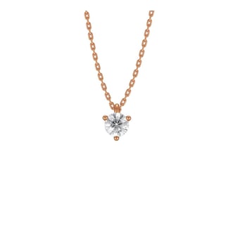 Pendentif Pur.e 0.25 carat - Loyal.e Paris - Or rose