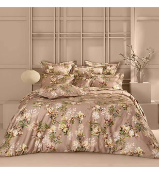 Housse de couette satin de coton - Garnier Thiebaut - Rose fumé