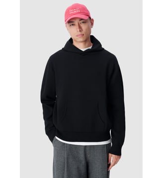 Pull capuche tricot poche kangourou Ikks