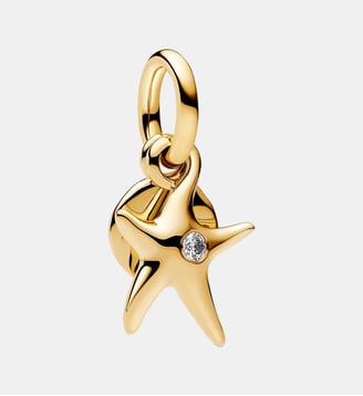 Charm Pendant Double Étoile de Mer - Pandora - Doré