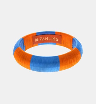 Bracelet jonc en tissu IMANIE - Hipanema - Bleu clair