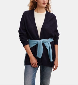 Gilet long oversized plume - Bompard - Marine
