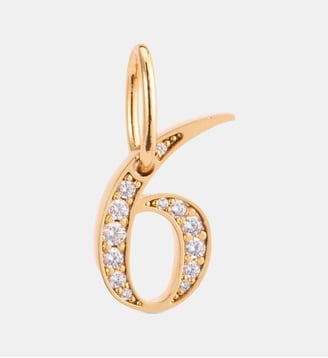 Pendentif chiffre 6, Calme et Générosité - Les Néréides - Doré