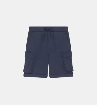 Bermuda en coton organique Tortue brodée - Vilebrequin - Bleu marine