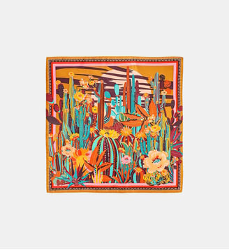 Mini Foulard à motifs CACTUS - Wild - Orange