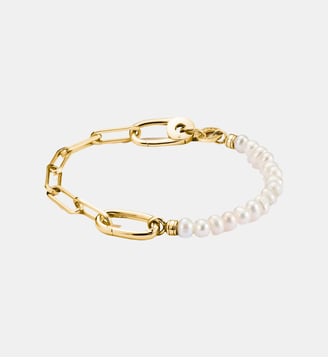 Bracelet Charm Paperclip et perles avec un Connect Link - Thomas Sabo - Argent