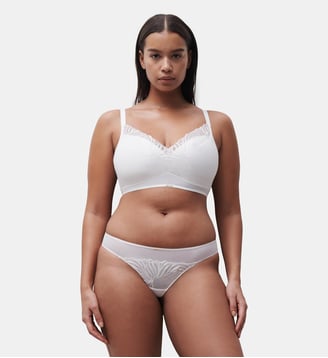 Tanga avec bijou - Chantelle - Crème