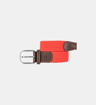 Ceinture tressée élastique unie - Billybelt - Rouge