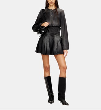 Veste courte en denim léger - Diesel - Noir