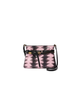 Sac à bandoulière mini one, two, three bag en cuir - Pinko - Jaune vanille et or antique