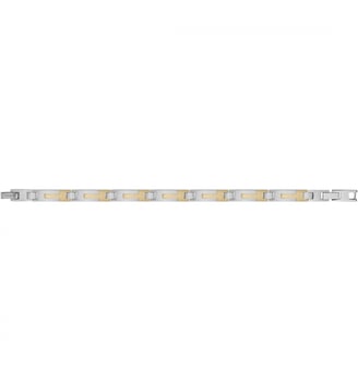 Bracelet souple multi-motifs Ismaël en Acier 316L - Phebus - Bicolore