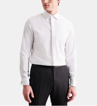 Gala 1/1 Slim Col Kent - Seidensticker - Blanc