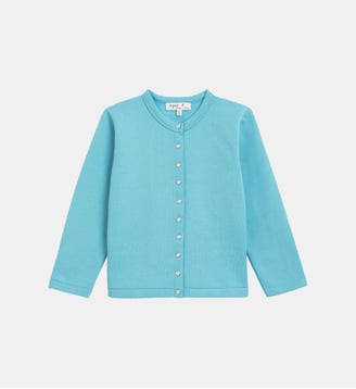 Cardigan pressions 12 ans - Agnès b. - Bleu eden roc