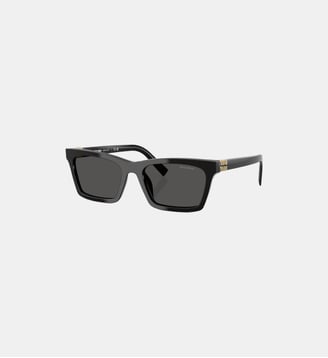Lunettes de soleil Rectangulaire MU A05S - Miu Miu - Noir