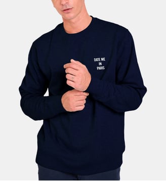 Sweatshirt AUGUSTIN PARIS - Cala 1789 - Bleu marine