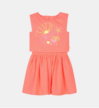 Robe à manches courtes - Billieblush - Corail fluo