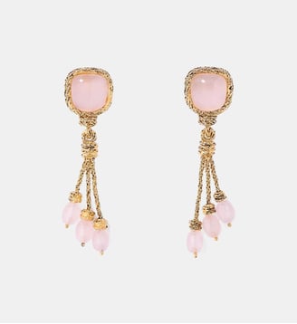 Boucles d'oreilles Miki quartz rose - Aurélie Bidermann - Rose