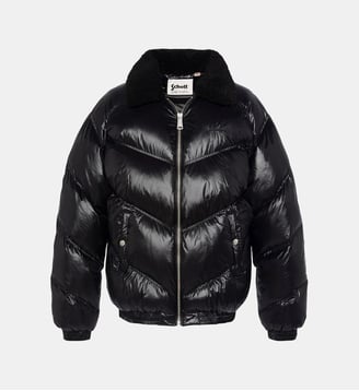 Doudoune Collin effet brillant - Schott - Noir