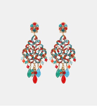 Boucles d'oreilles tiges percées   - Chiara - Satellite - Rouge