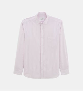 Chemise manches longues Charles à rayures - Serge Blanco - Lilas