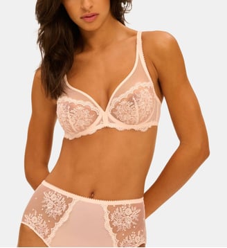 Soutien-gorge plongeant Intrigue - Simone Pérèle - Rose floral