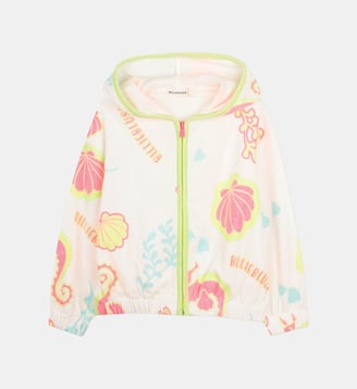 Sweat zippé à capuche - Billieblush - Craie