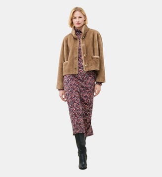Manteau ghusky - Motif uni - Polyester recycle - Caroll - Marron clair