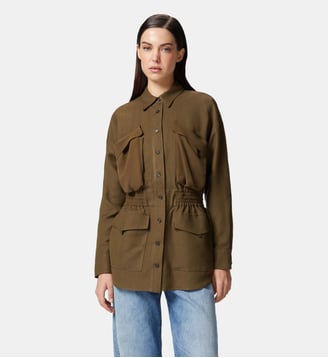 Surchemise légère avec poches - Pinko - Vert