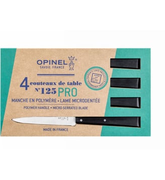 Coffret 4 couteaux de table n°125 Pro - Opinel - Noir
