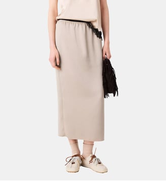 Jupe crayon en satin Maje