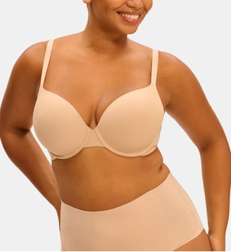 Soutien-gorge coque emboitante décolleté plongeant - Peau Rosée - Simone Pérèle - Rose