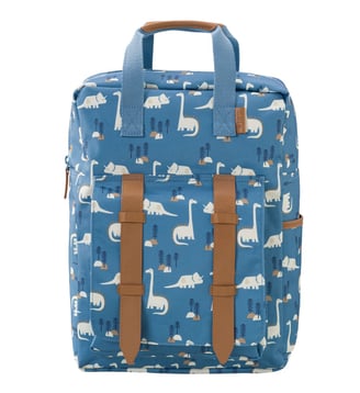 Sac à dos large Dino déperlant - Fresk - Bleu et blanc