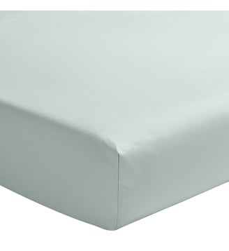 Drap housse uni en percale de coton, bonnet de 40cm, PREMIÈRE - Essix - Bleu archipel