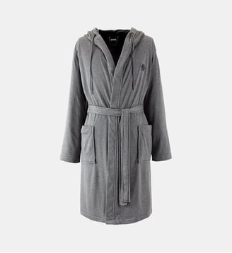 Peignoir court en coton synthétique - Boss Home - Gris