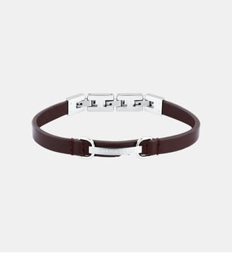 Bracelet T-LEATHER - Trussardi - Brown et stainless steel