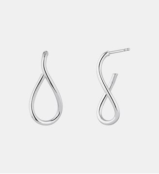 Boucles d’oreilles à anneau ondulé moyen en argent 925 - Aristocrazy - Argenté