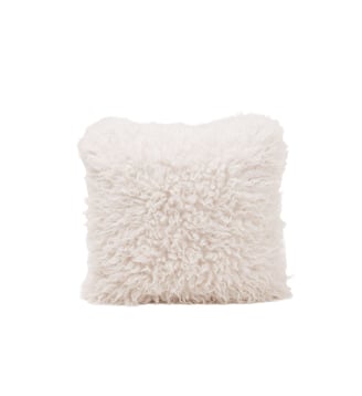 Housse De Coussin  Fausse fourrure duveteuse - Madura - Ivoire