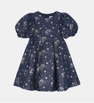 Robe -  col rond jacquard étoiles - Tartine Et Chocolat - Marine