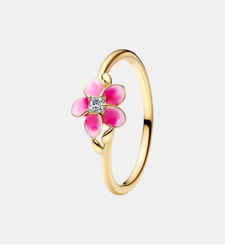 Bague Disney Vaiana Fleur de Plumeria Dorée - Pandora - Doré