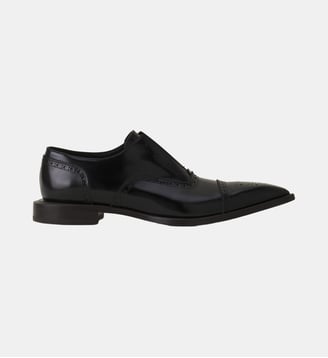 Richelieu Brogue En Cuir Brillant - Lanvin - Noir